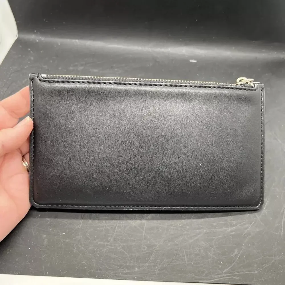 Guess Black Clutch Wristlet with Tassel‎ Pull and Monogrammed Interior Liner